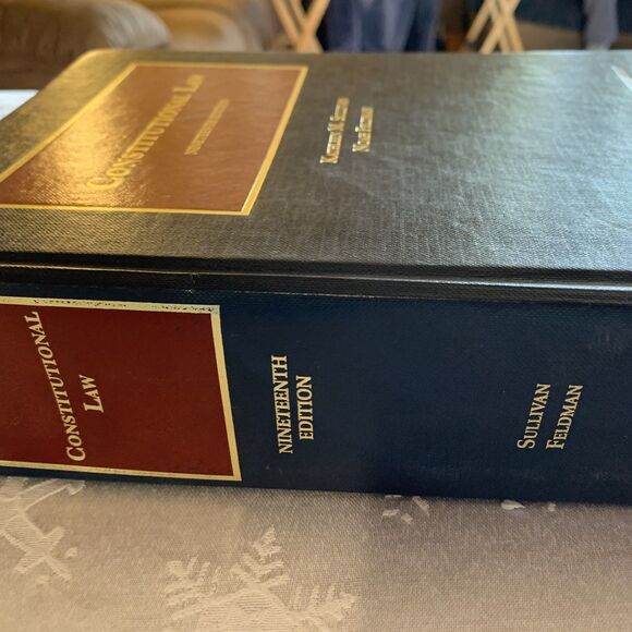 Constitutional Law Book Nineteenth Edition 2006 Sullivan Feldman HC Very Good - Picture 3 of 5